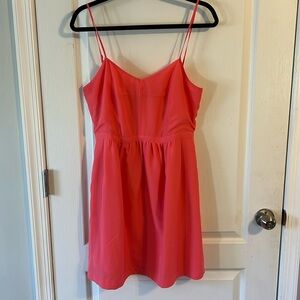 J.Crew Coral Pink Spaghetti Strap‎ Mini Dress with Pockets 43785 Womens 10